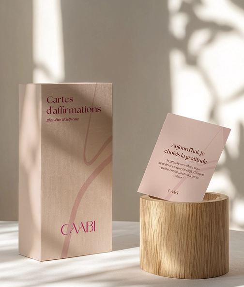CAABI, marque de papeterie self-care, allie douceur, empowerment et design pour accompagner les femmes au quotidien.