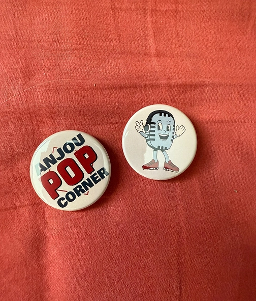 Application de l’identité visuelle et de la mascotte d’Anjou Pop Corner